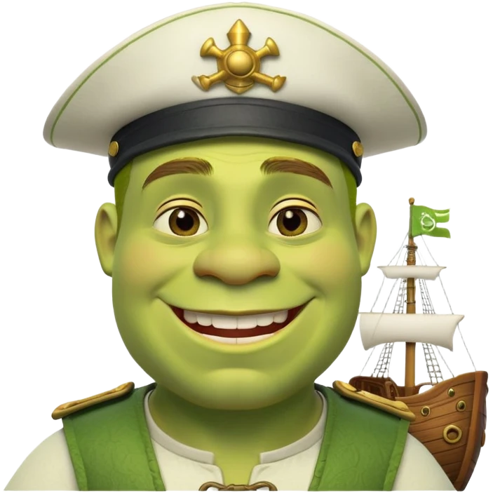 shrek captain of the ship emoji