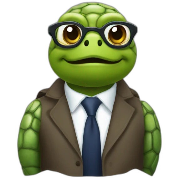 François Hollande wearing turtle disguise emoji