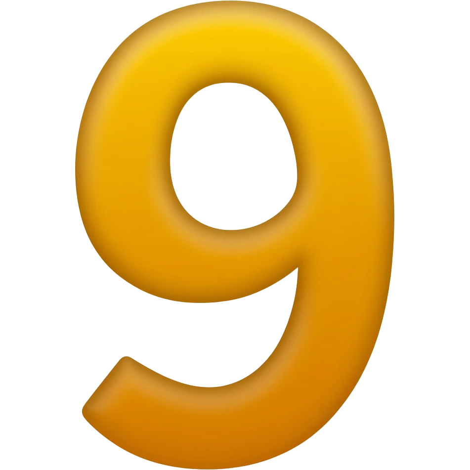 NUMBER 9 emoji