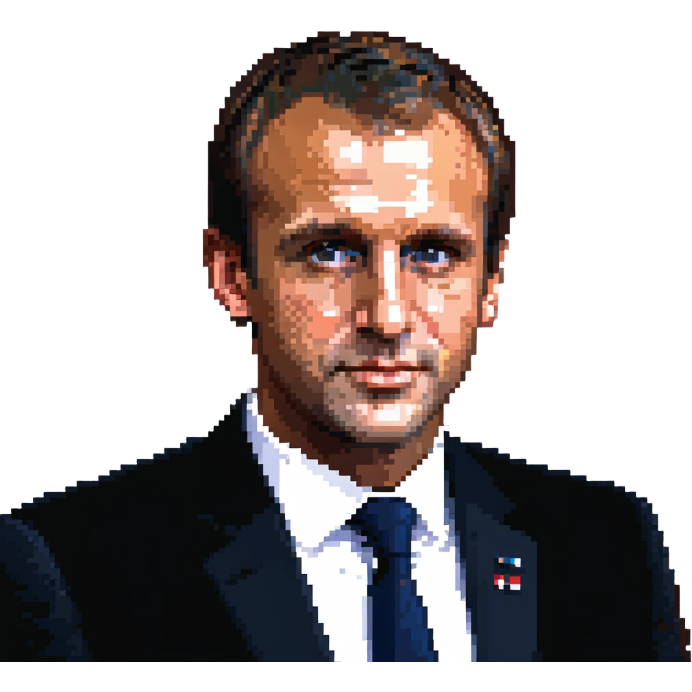 portrait of Emmanuel Macron emoji