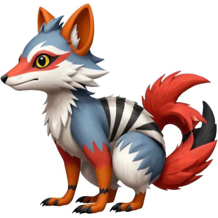 Trico-Numbat-Sergal-Nargacuga-Litten-Zangoose-fusion emoji