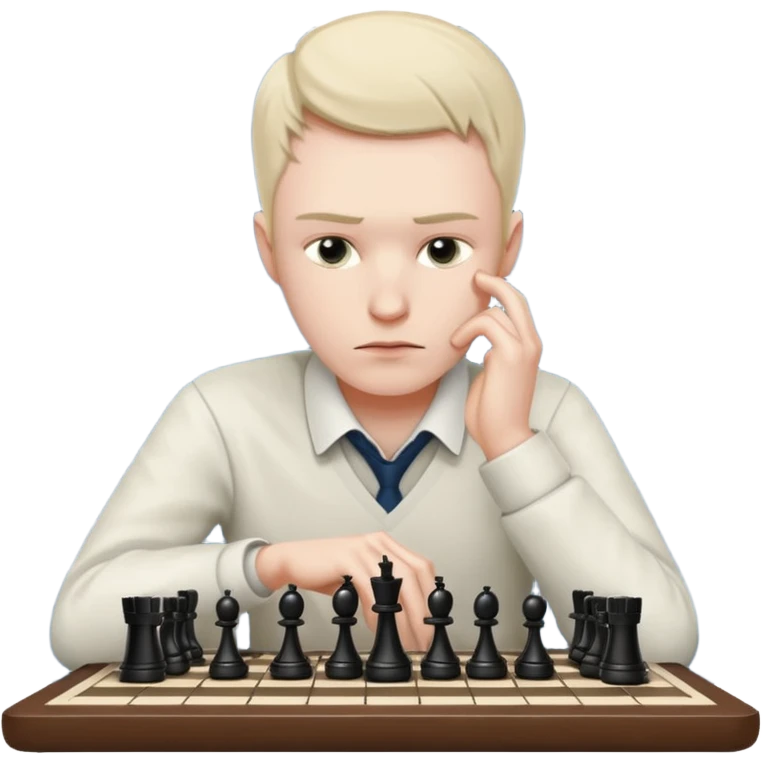 he plays online chess emoji