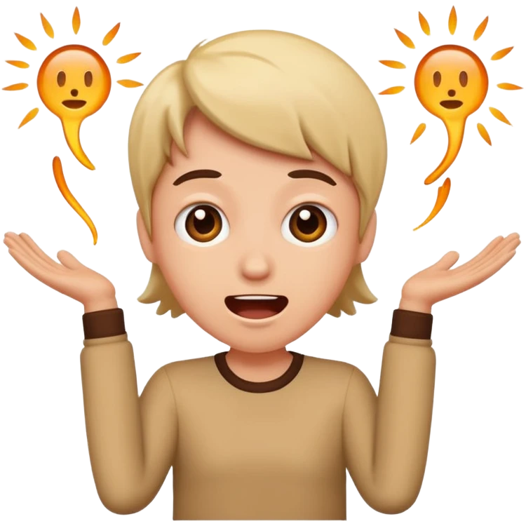 Excited but anxious  emoji