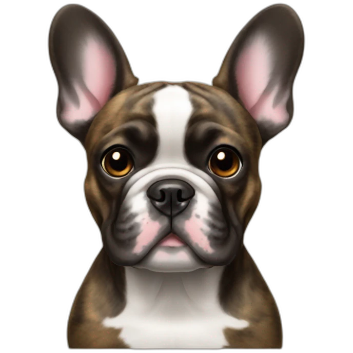 Brindle French bulldog emoji
