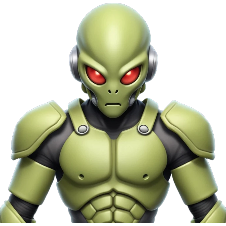 insectoid alien MMA fighter portrait, head and shoulders only, armored exoskeleton skin, sharp eyes, combat gloves, aggressive stance, 3D cartoon, mobile game icon style, clean background, no text, no watermark
 emoji