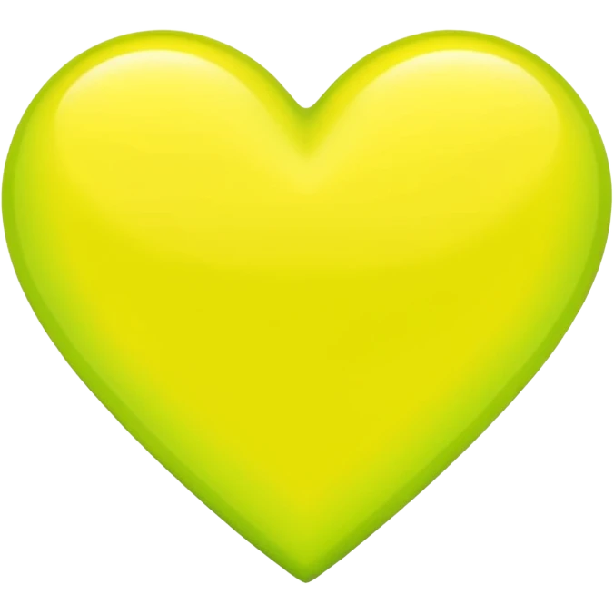 fluorescent yellow heart emoji