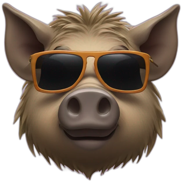 Boar with sunglasses emoji