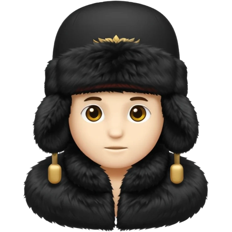 A blank Black ushanka hat emoji