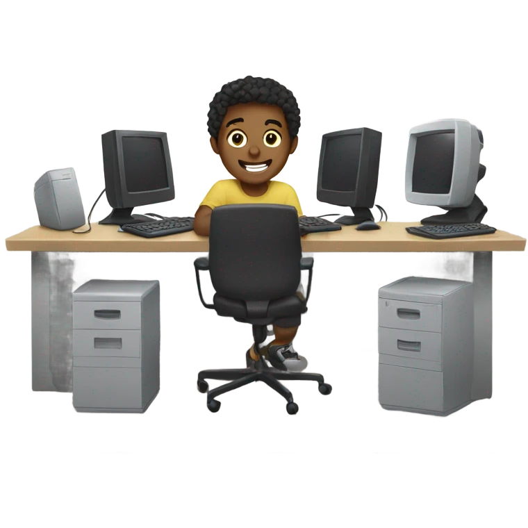 boys with computers indoors emoji