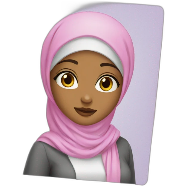 hijab girl notebook emoji