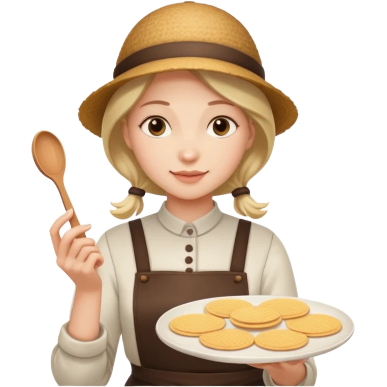 A woman making wafers  emoji