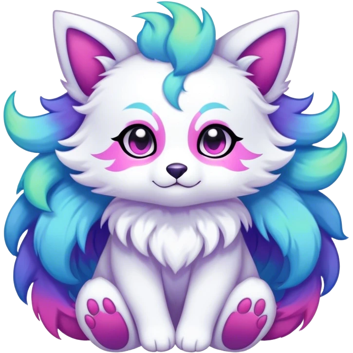 Kawaii bright fantasy ethereal anthro fursona Fakemon emoji