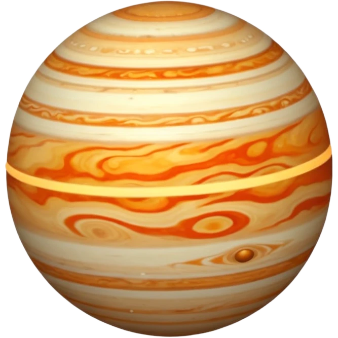 Jupiter with orange stripes emoji