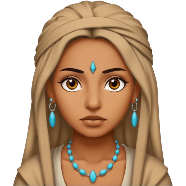 ldesert woman with piercings just face  emoji