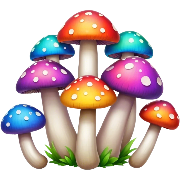 Rainbow mushrooms  emoji