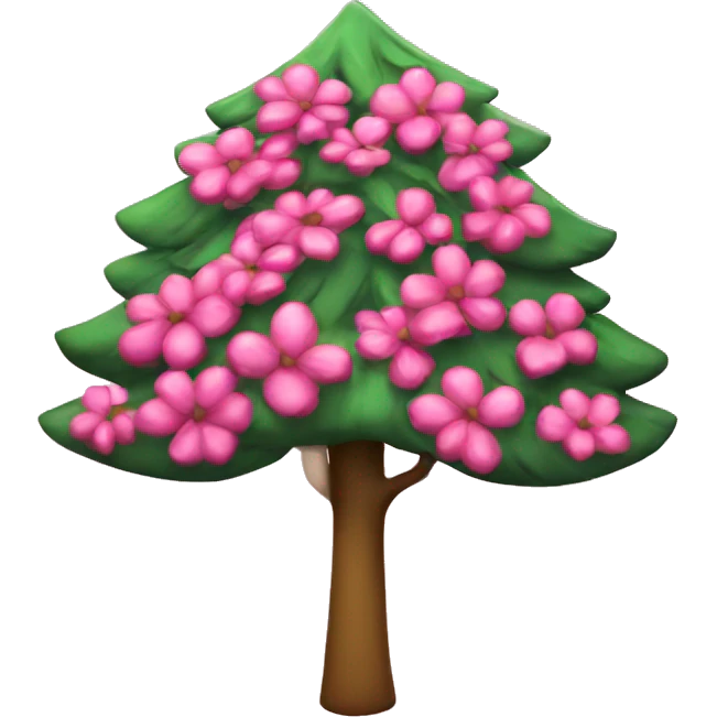 Arbol de navidad rosa emoji