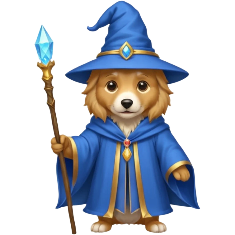 Dog wizard emoji