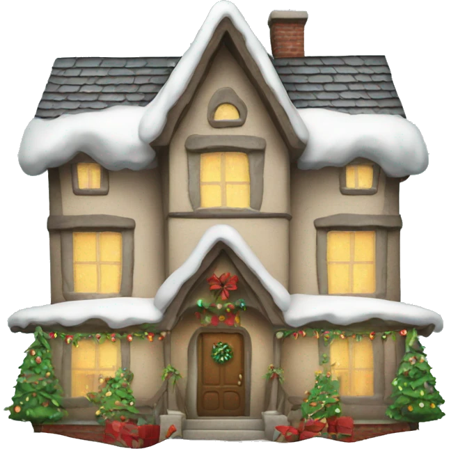 Christmas house emoji