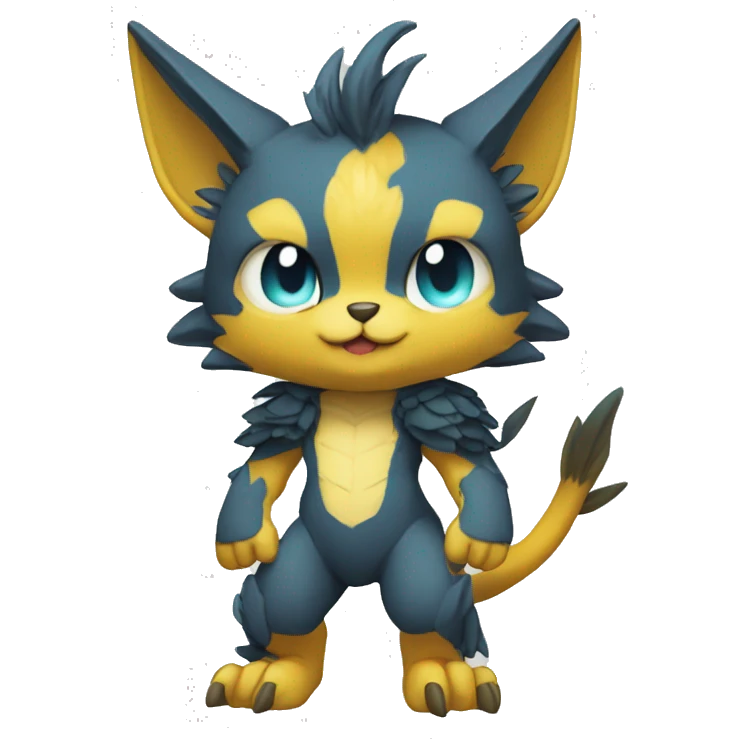 a anthro chibi-style Fakémon-hybrid full body emoji
