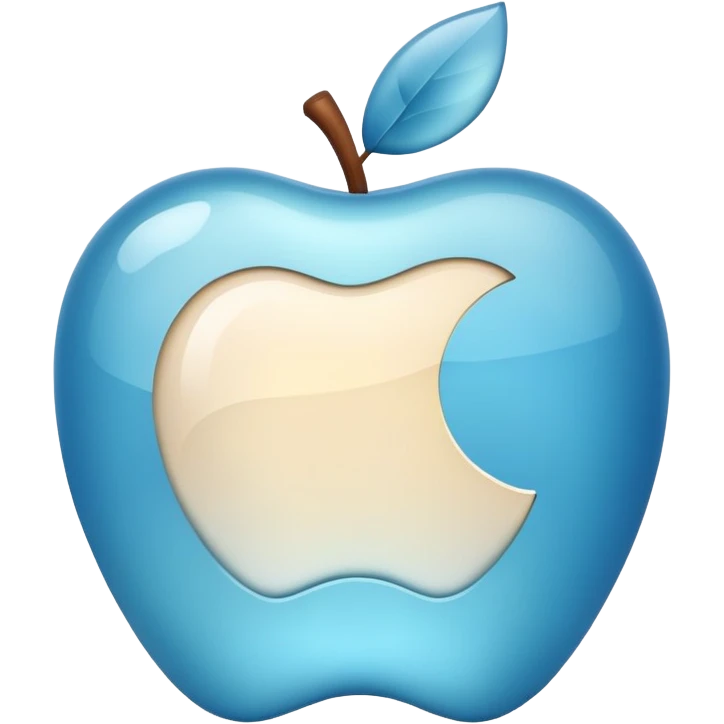 Light blue apple iPhone  emoji