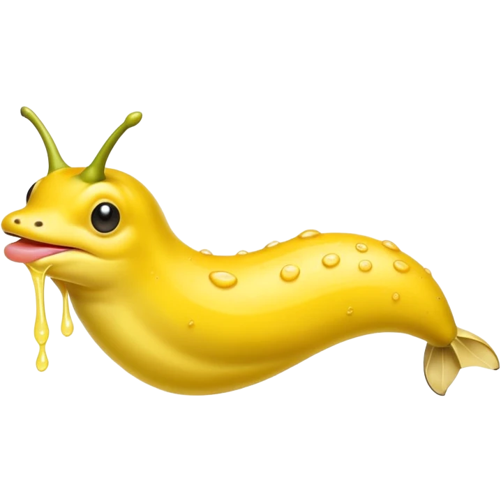 Banana slug that’s sassy with lip filler  emoji