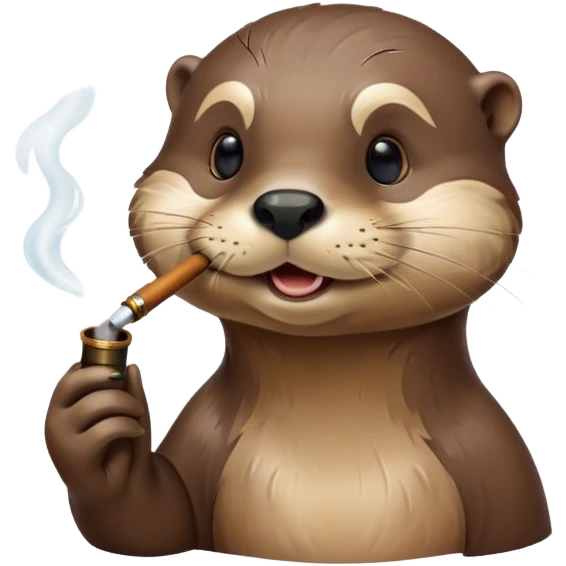Otter smoking emoji