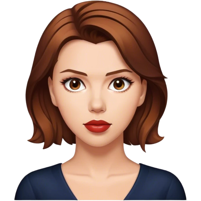 Scarlett johansson brown hair  emoji