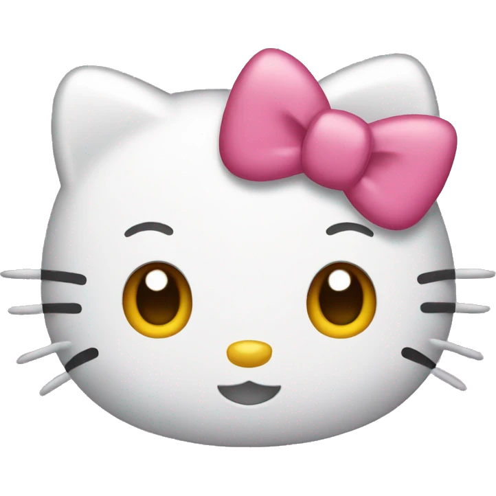 Blushing Hello Kitty emoji