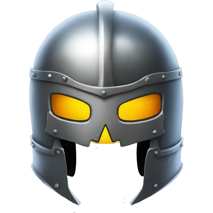 Knight helmet with punisher skull inside emoji