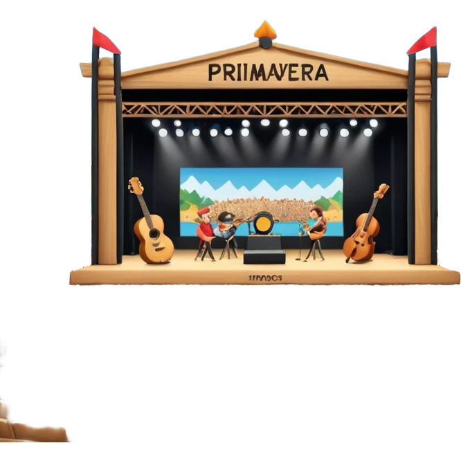 stage at the music festival primavera emoji