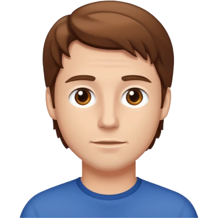 White man with brown hair emoji