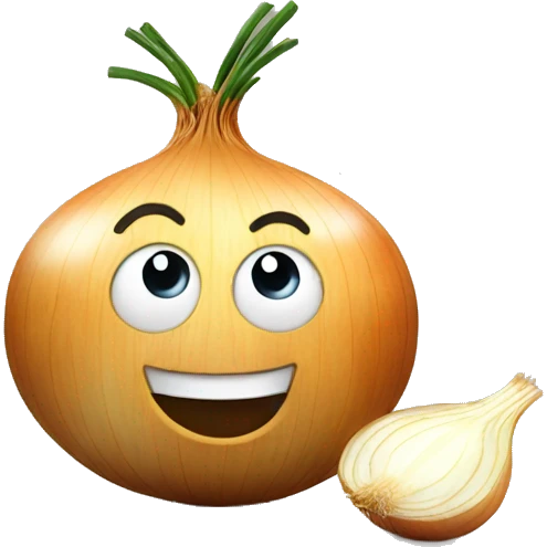 Enjoying an onion emoji