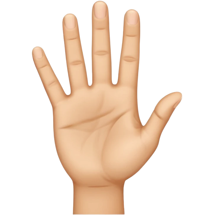 أريد اصبع السبابة موجه في اتجاه تجويف اليد emoji