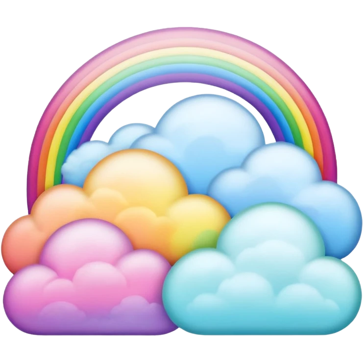 rainbow clouds  emoji