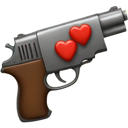 Heart gun emoji