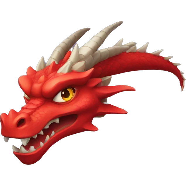 red lunar dragon face emoji