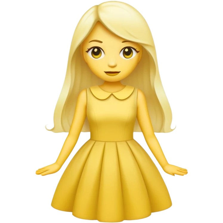 fashionable outfit, yellow face emoji wearing a stylish dress emoji