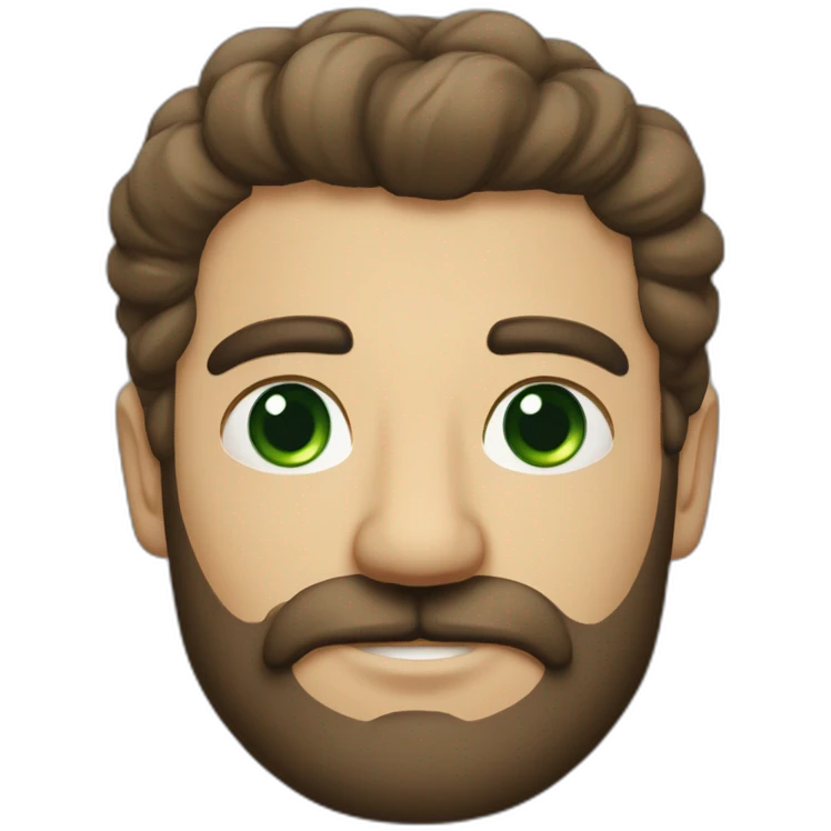 Argentino con ojos verdes pelo muy corto sin bigote emoji