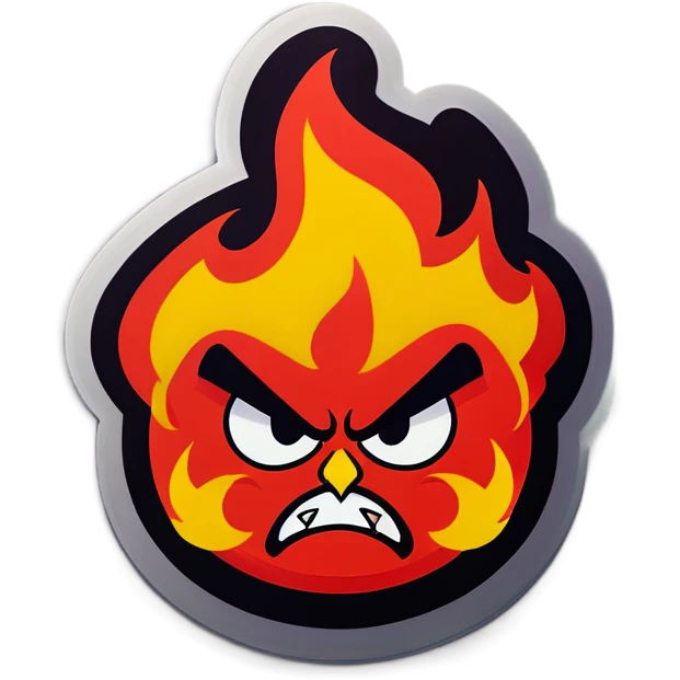 Angry fire emoji emoji