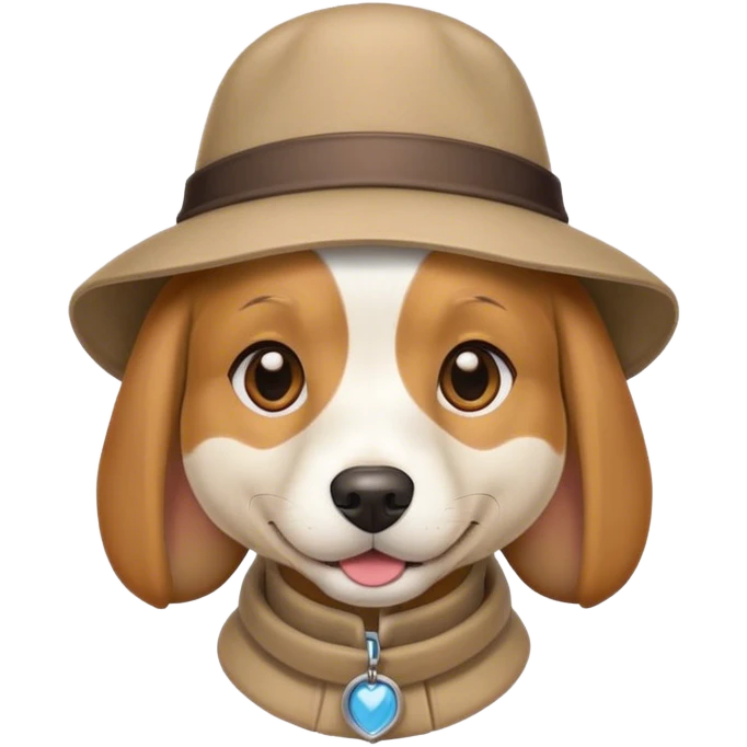 Dog with hat emoji