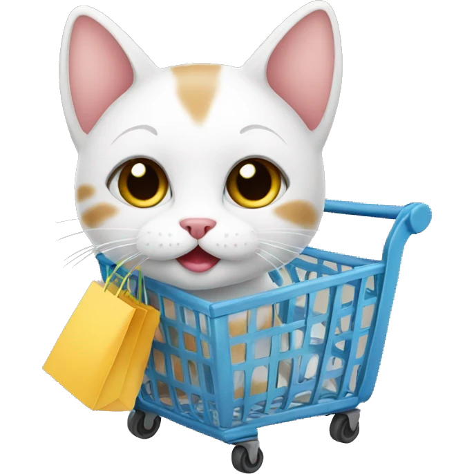 Cute cat shopping emoji