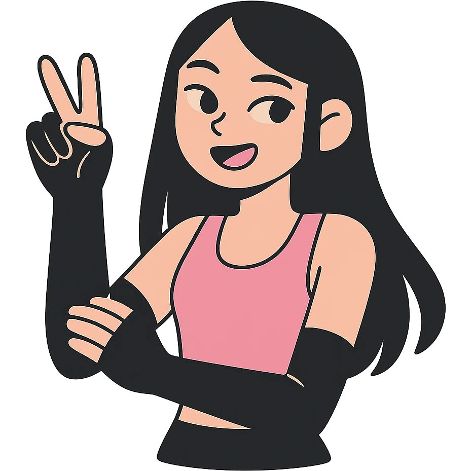 BLACKPINK-inspired gothic gloves, no hearts, soft and expressive, black and pink color scheme emoji