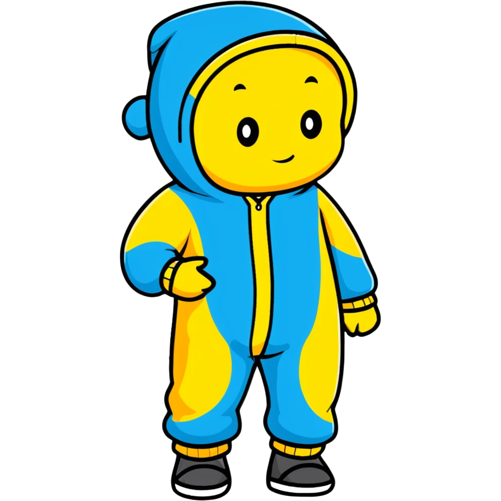 blue onesie emoji