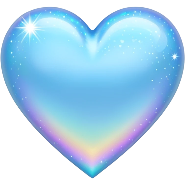 Light sky blue heart with sparkles  emoji