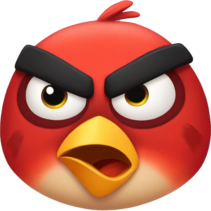 Cute angry bird  emoji