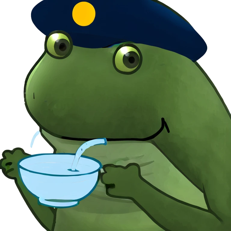 Cat drinking water emoji