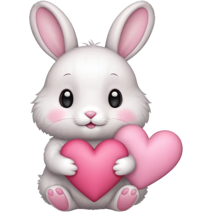Cute Bunny heart  emoji