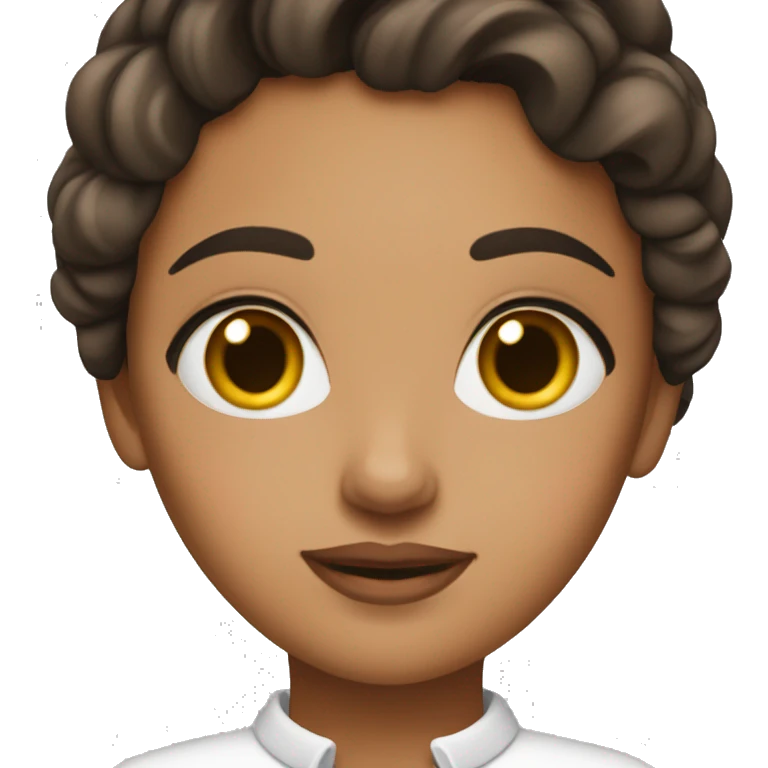 Fille brune maquillée  emoji