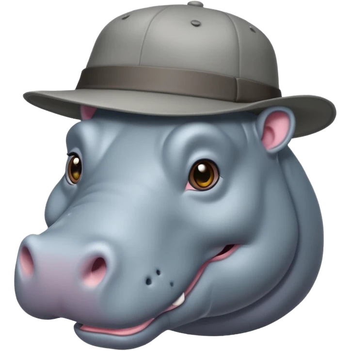 hipoptamus wearing hat emoji