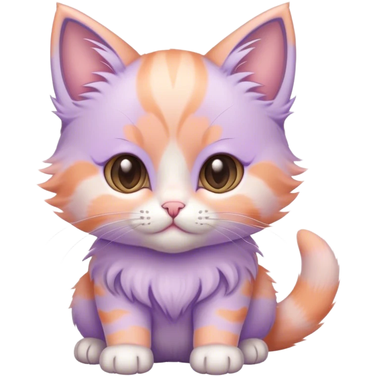 fur pastel lavender kitten emoji